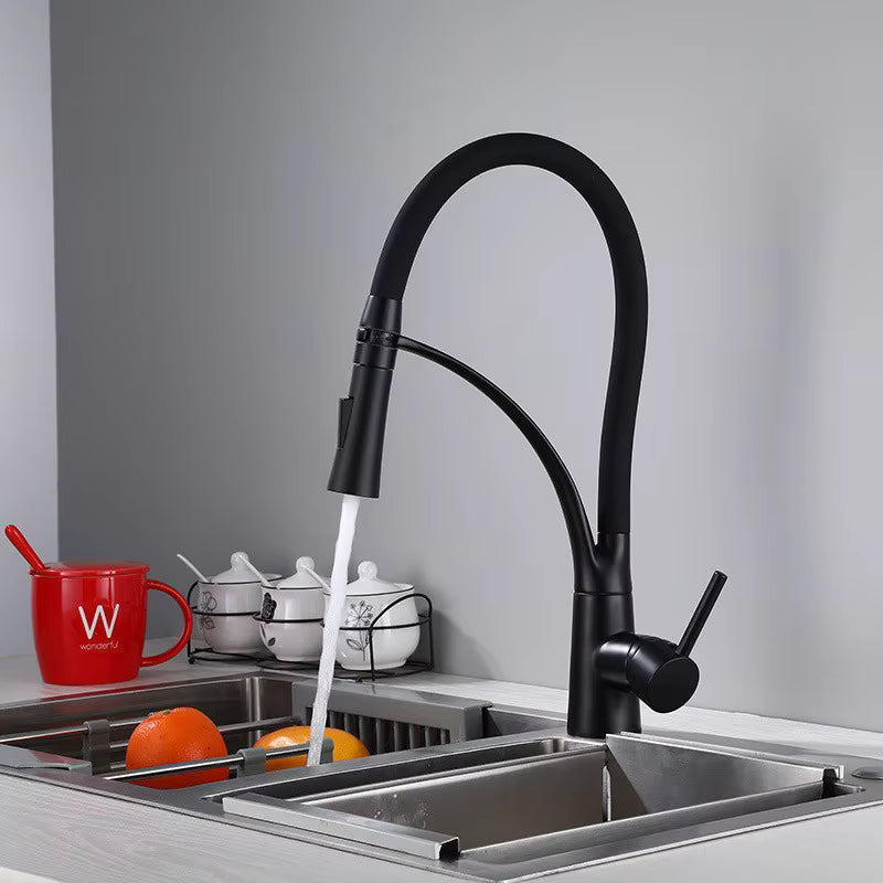 Robinet de Cuisine Nickel Brossé – Douchette Extractible, Mitigeur Monolevier, Eau Chaude & Froide