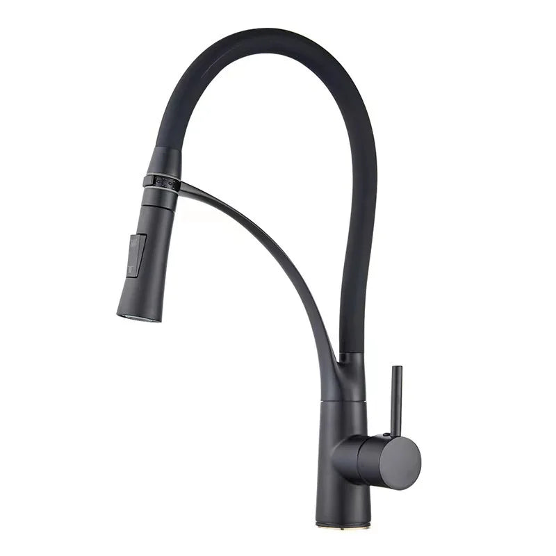Robinet de Cuisine Nickel Brossé – Douchette Extractible, Mitigeur Monolevier, Eau Chaude & Froide