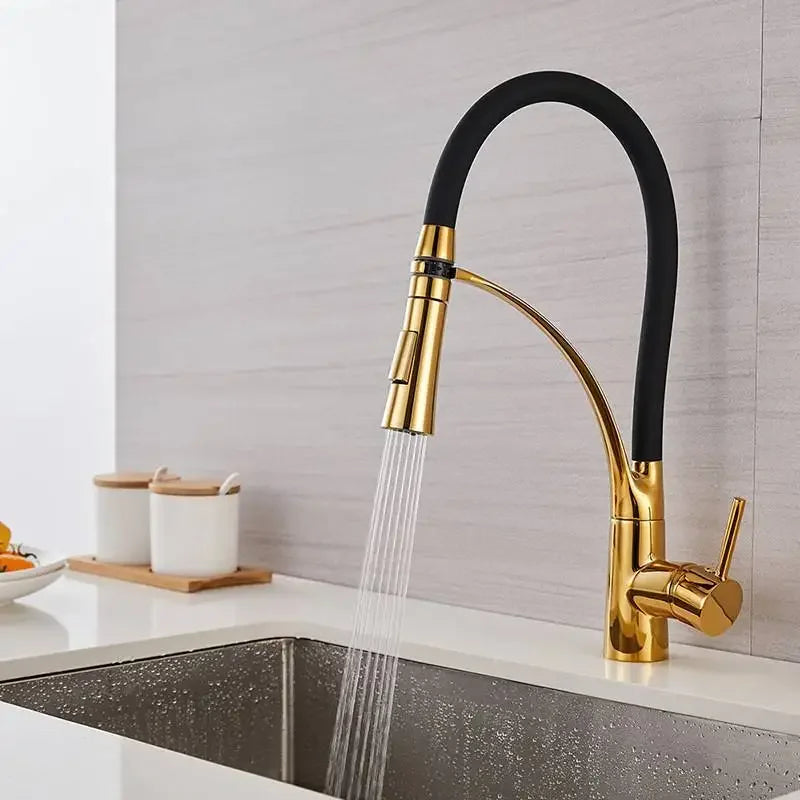 Robinet de Cuisine Nickel Brossé – Douchette Extractible, Mitigeur Monolevier, Eau Chaude & Froide